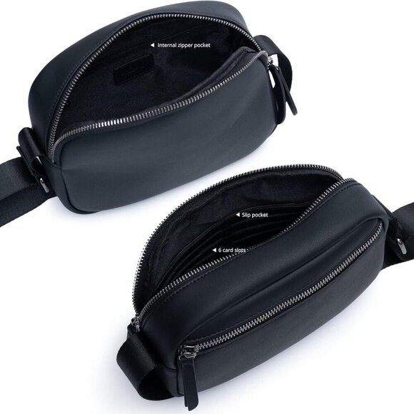 Small Crossbody Bag Vegan Leather Compact Light Travel Purse